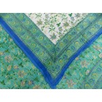 Double Bed Jaipuri Quilt / Razai Hand Block Printing Floral Design Size 90*108